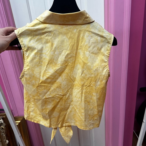 Vintage Tie Front sleeveless Crop Top Small - Picture 6 of 6